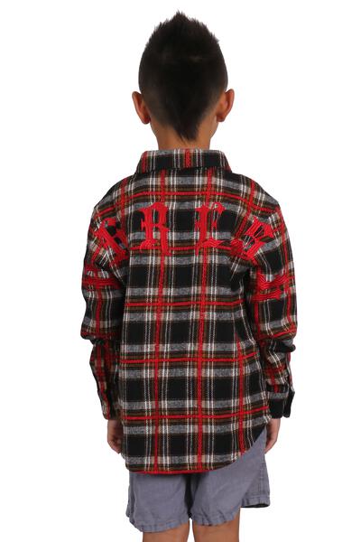Premium Mid-weight Flannel Shirt With Heavy Embroidery Works, Patch Work & Print Effects