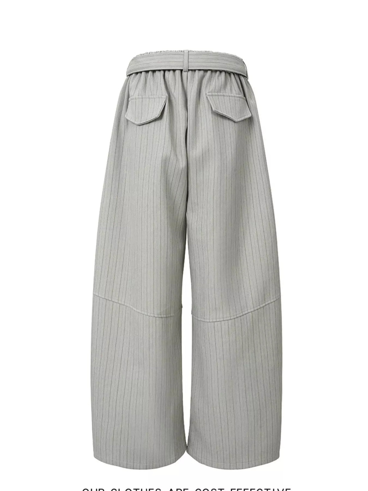 High-Waisted Striped Wide-Leg Pants