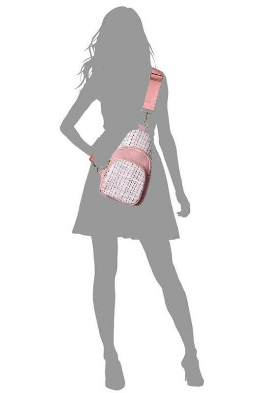 Tweed Sling Bag Backpack.