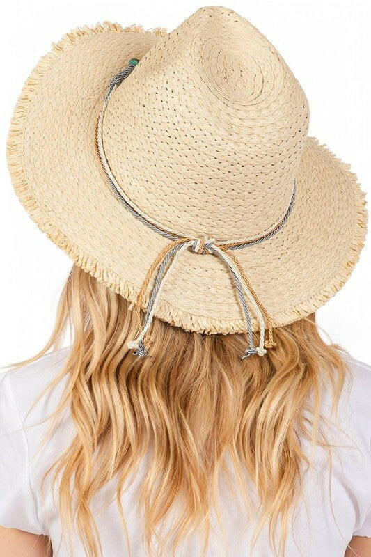 Starfish Charm Hatband Straw Sun Hat.