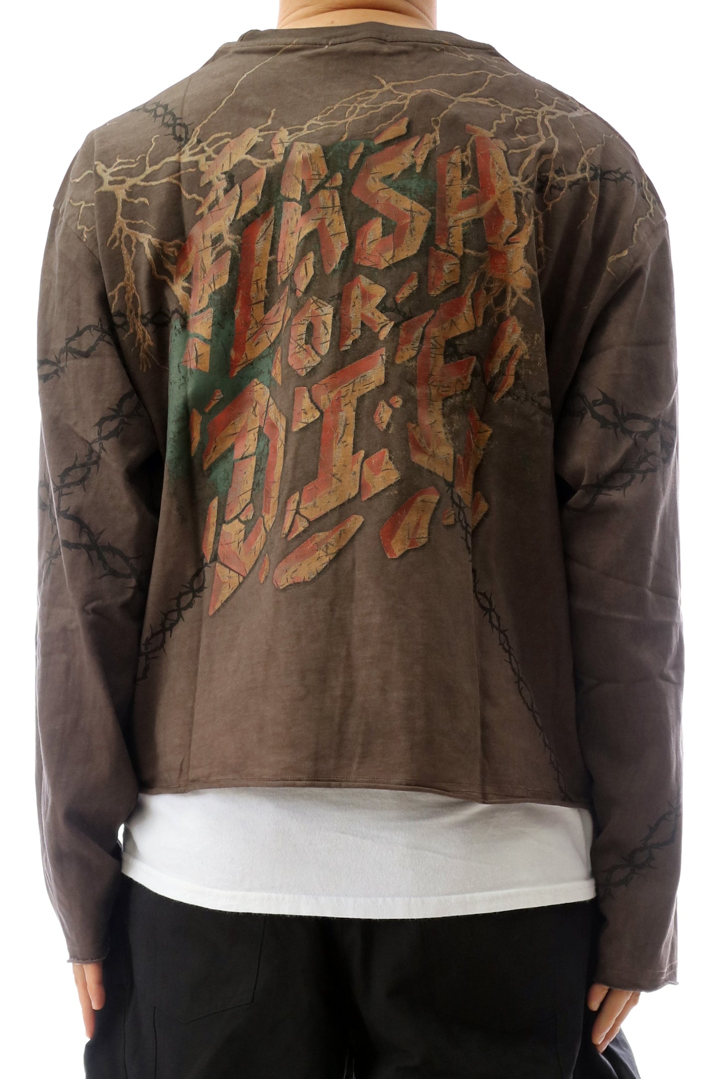 S/N Jersey Long Sleeve Crop Top Tee