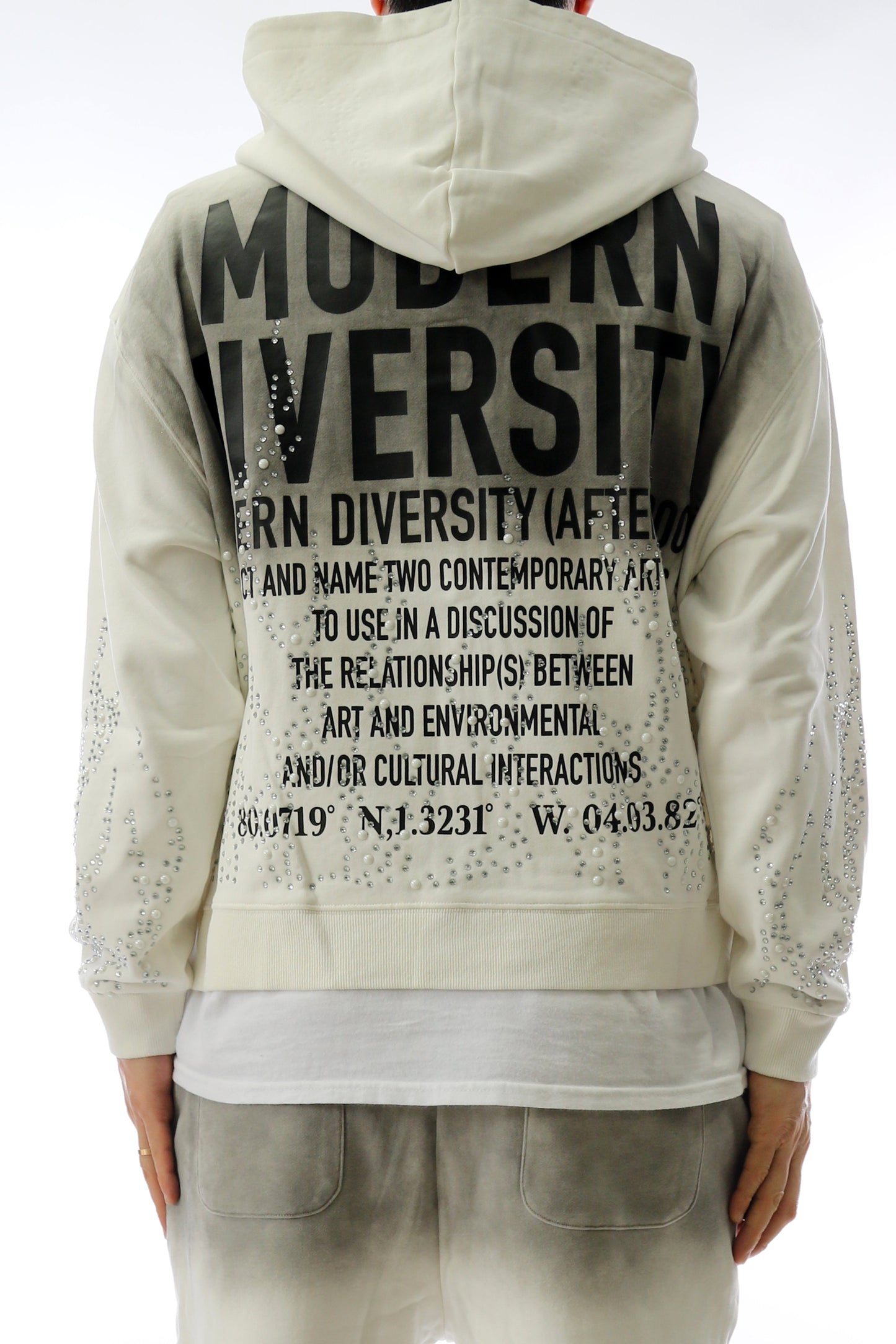 French Terry Long Sleeve Crop Top Full Zip Hoodie
