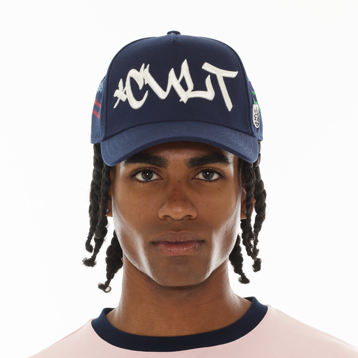 Mesh Back Trucker Hat "Graffiti" | Midnight Blue