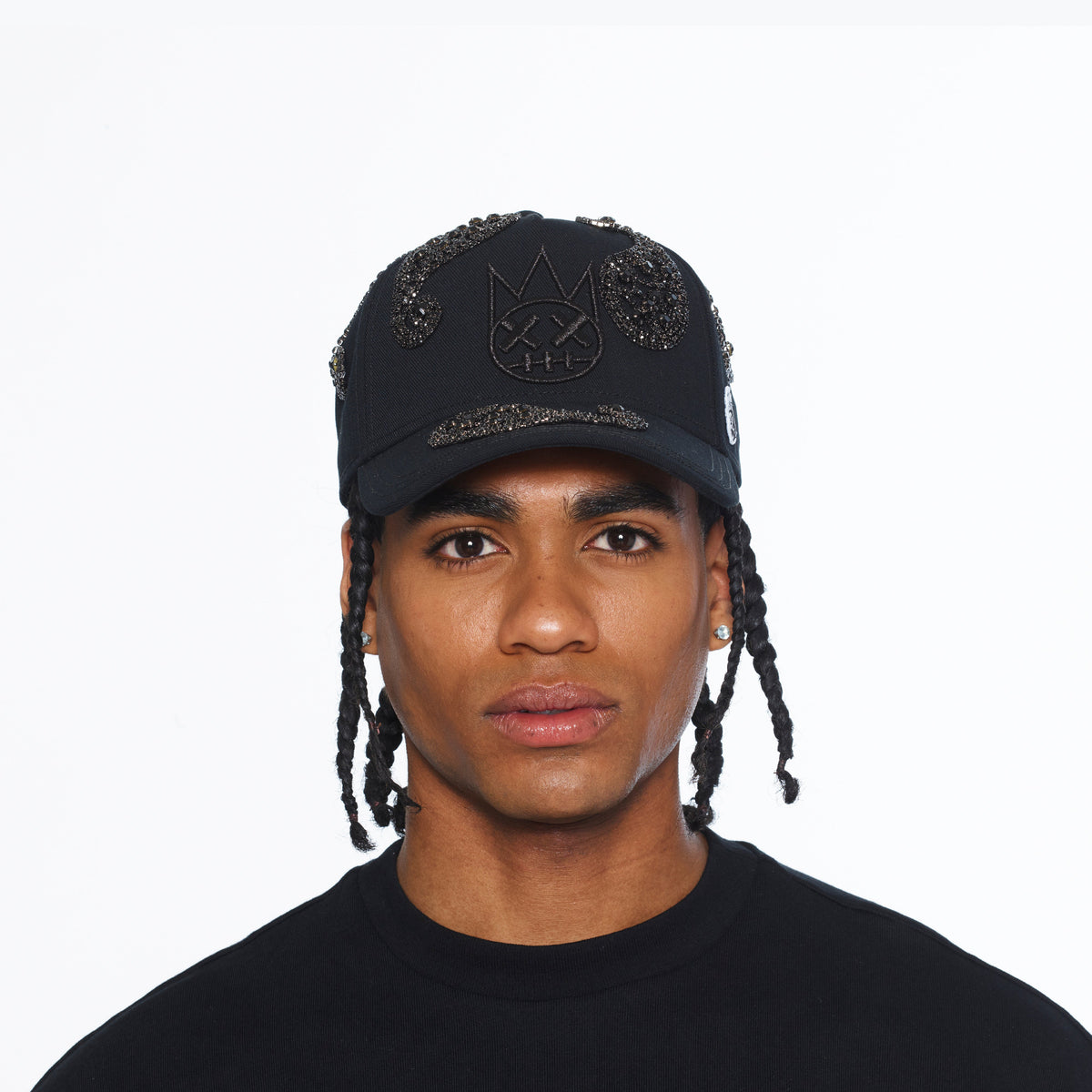 Paisley 5 Panel A Frame Trucker Hat | Black