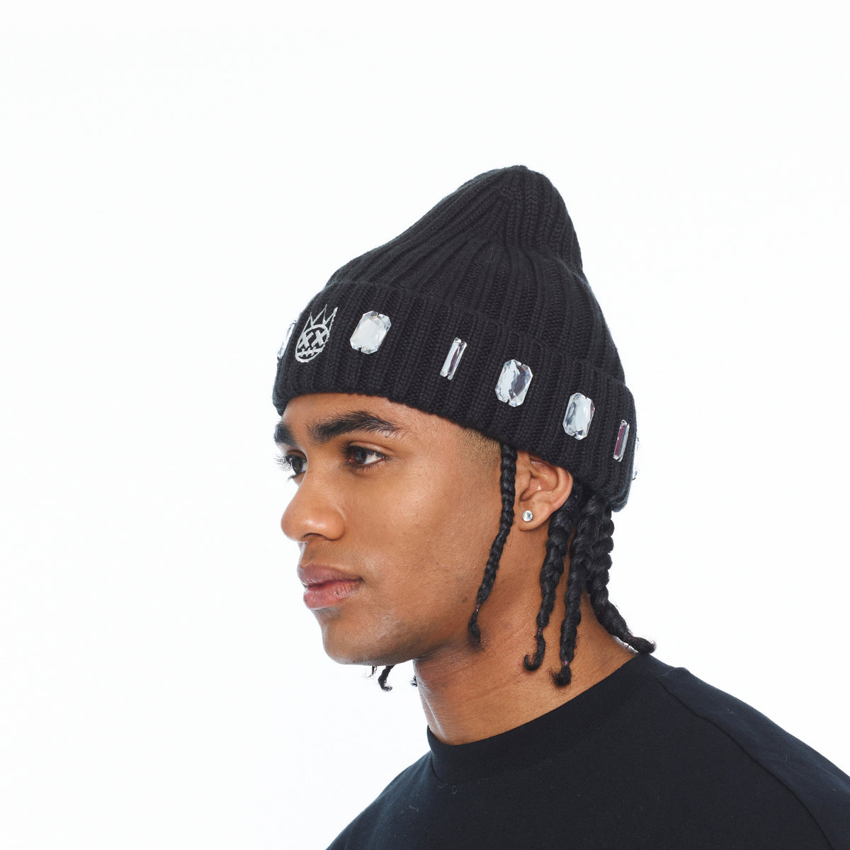 Knit Hat "Gem" In Black