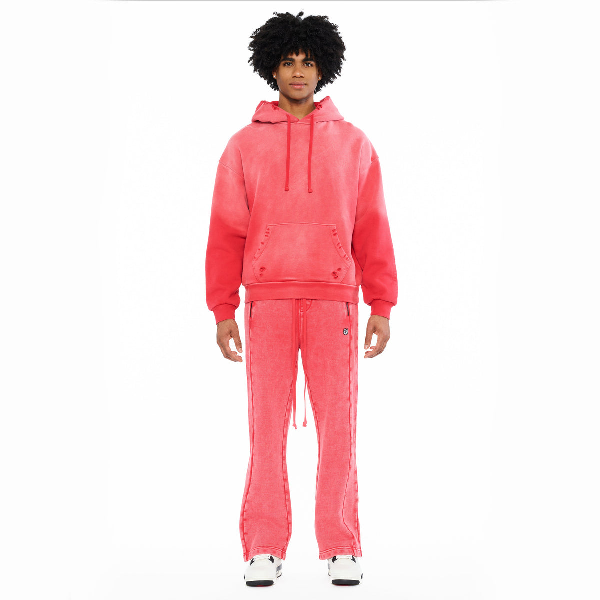 French Terry Open Hem Sweatpants 620 Grams | Racing Red