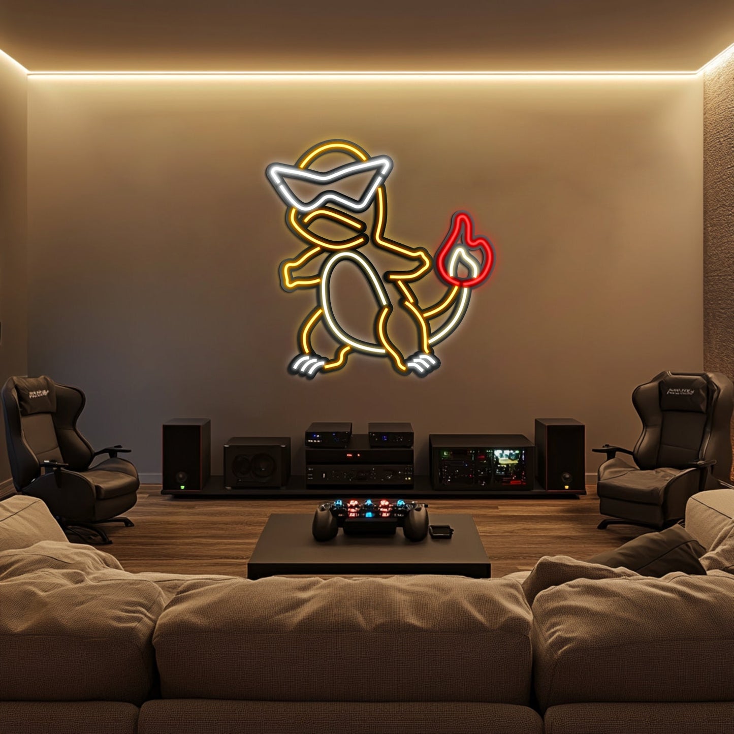 Charmender Metal Neon Wall Art