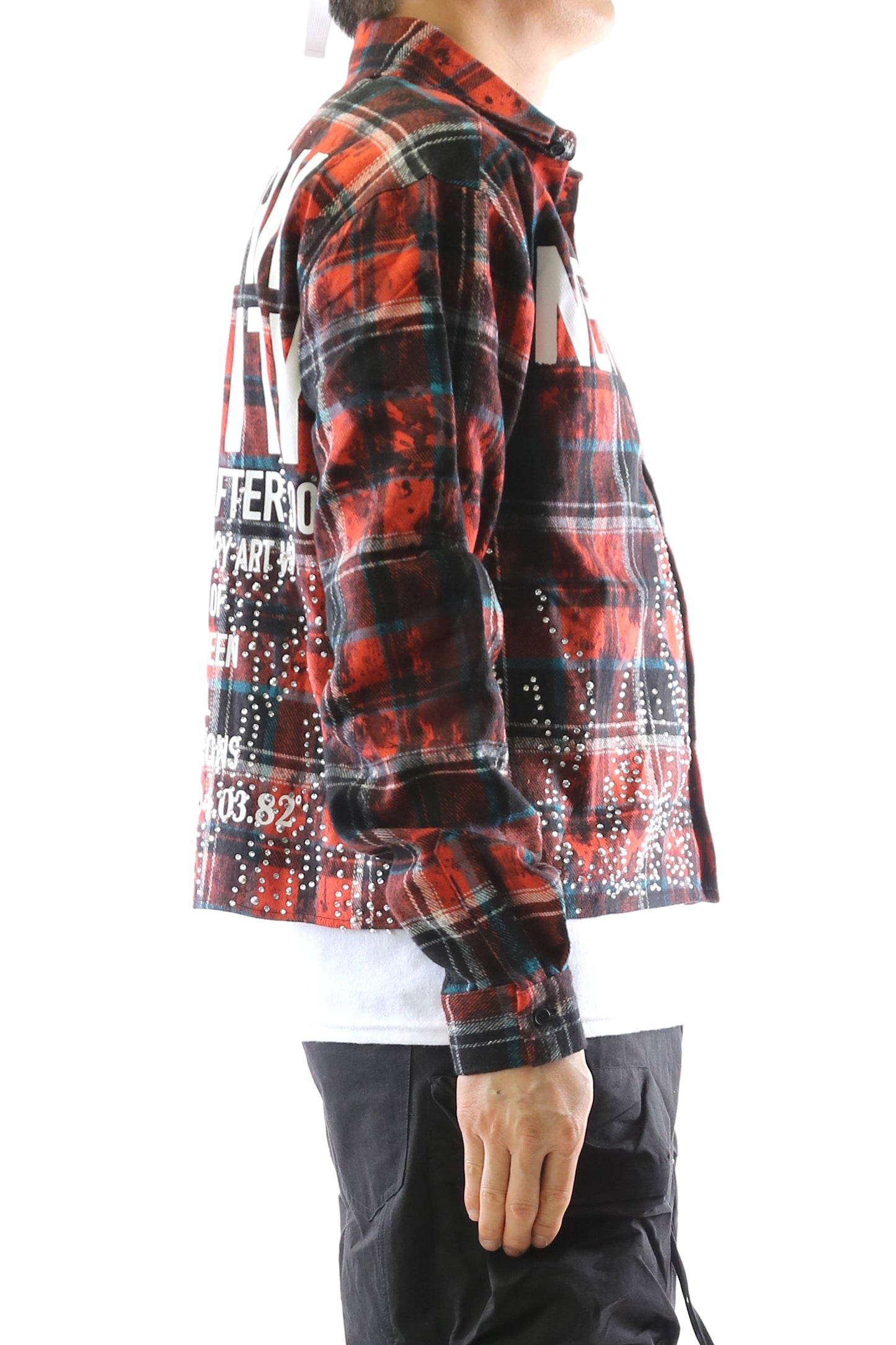 Heavy Flannel Crop Top Button Down Shirt