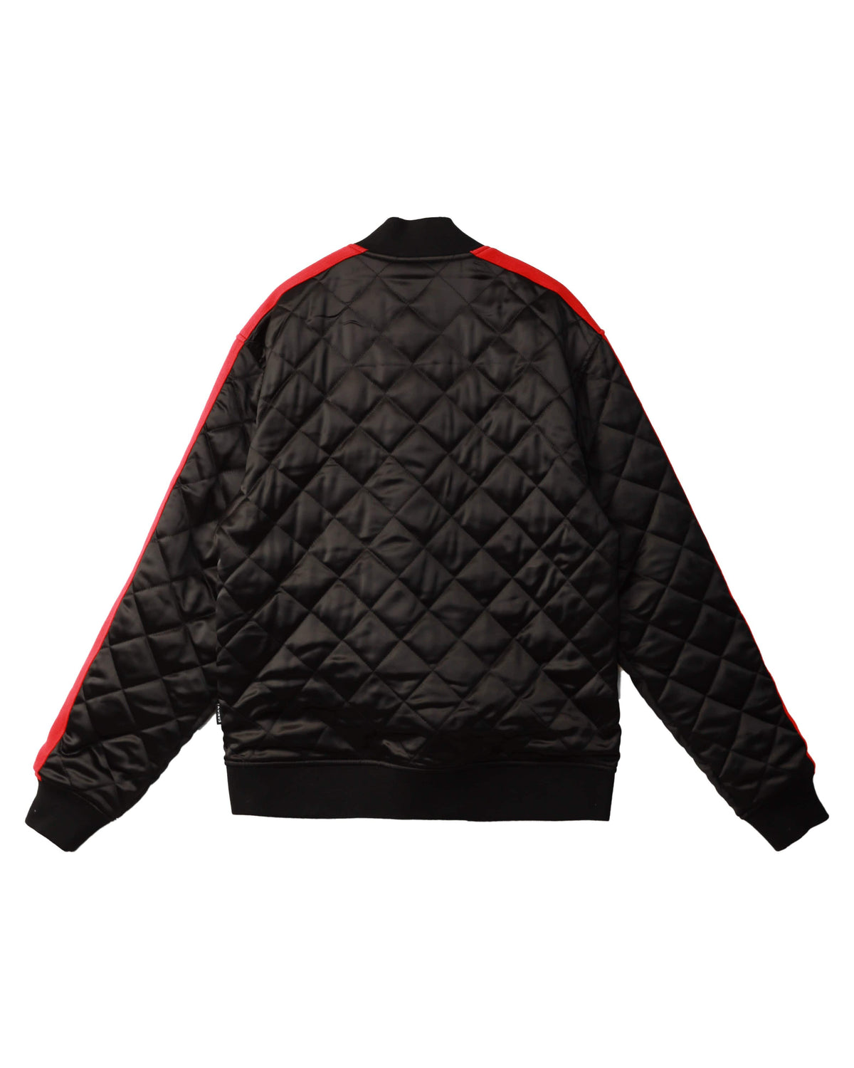 Quilted Satin Jacket | Black