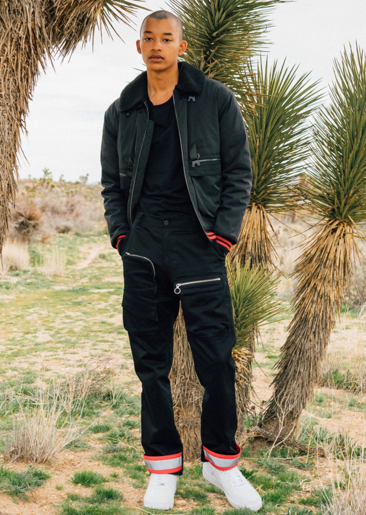 Sherpa Collar MA2 Bomber Jacket | Black