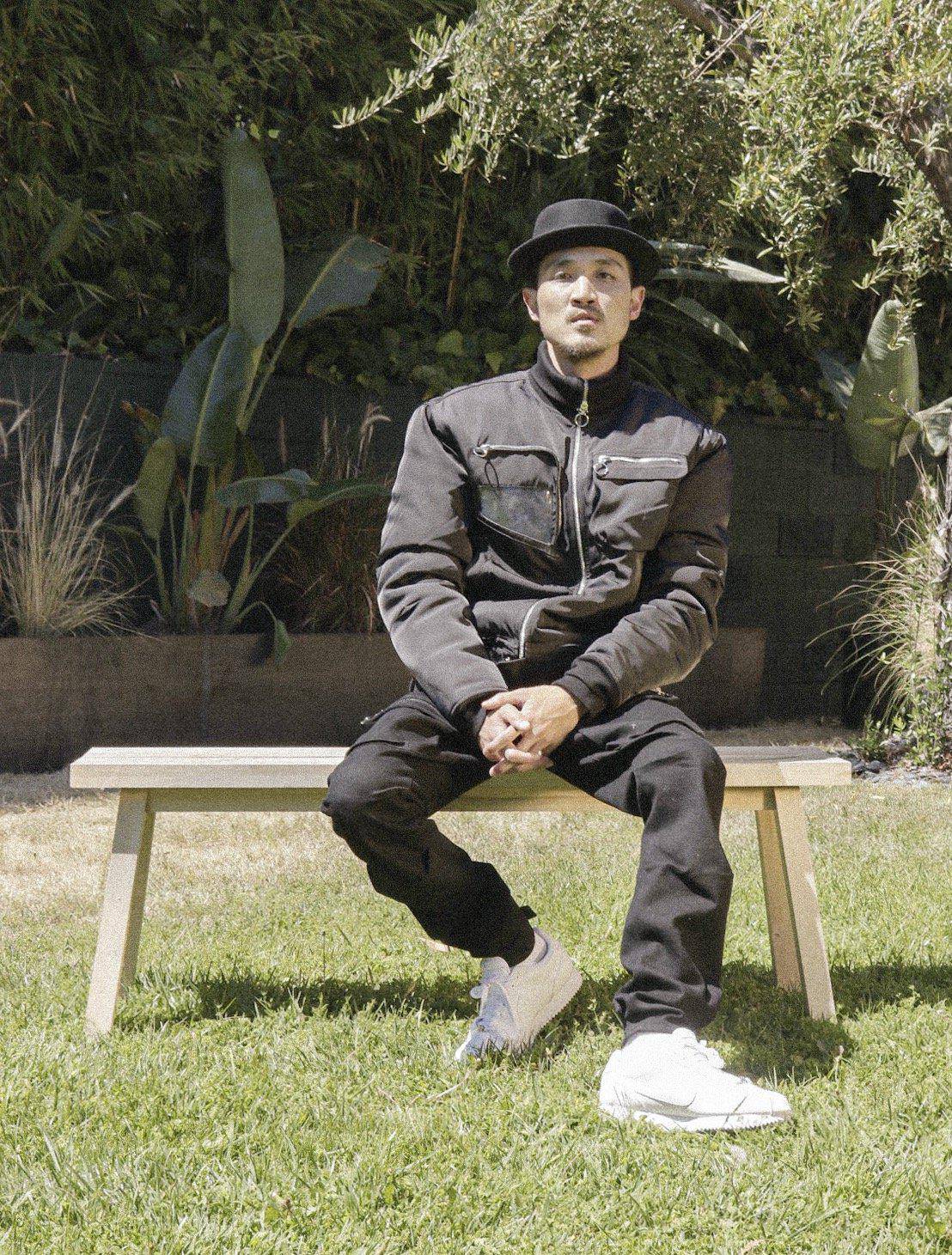 Mock Collar Bomber Jacket |Black