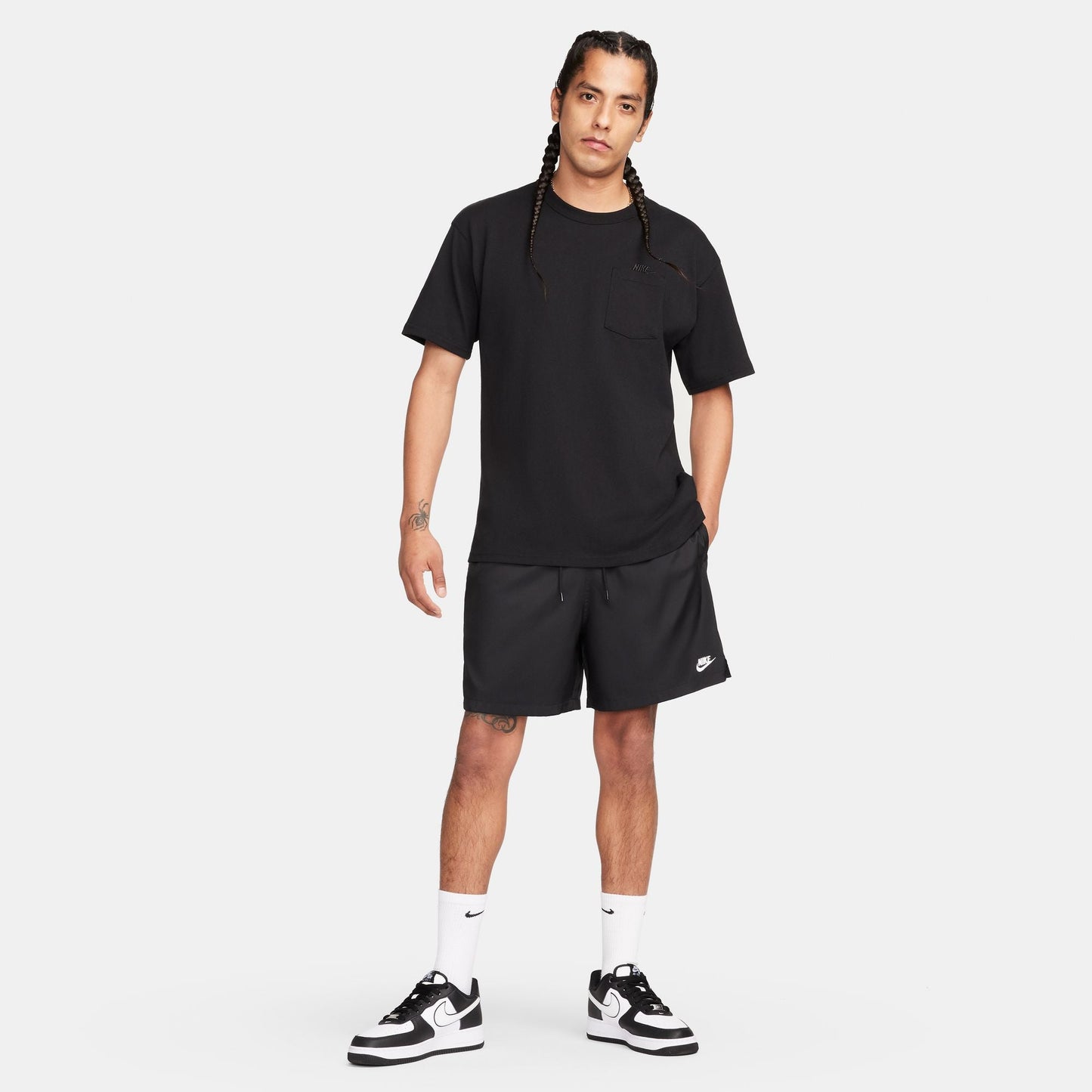 Mens Club Woven Shorts | Black/White