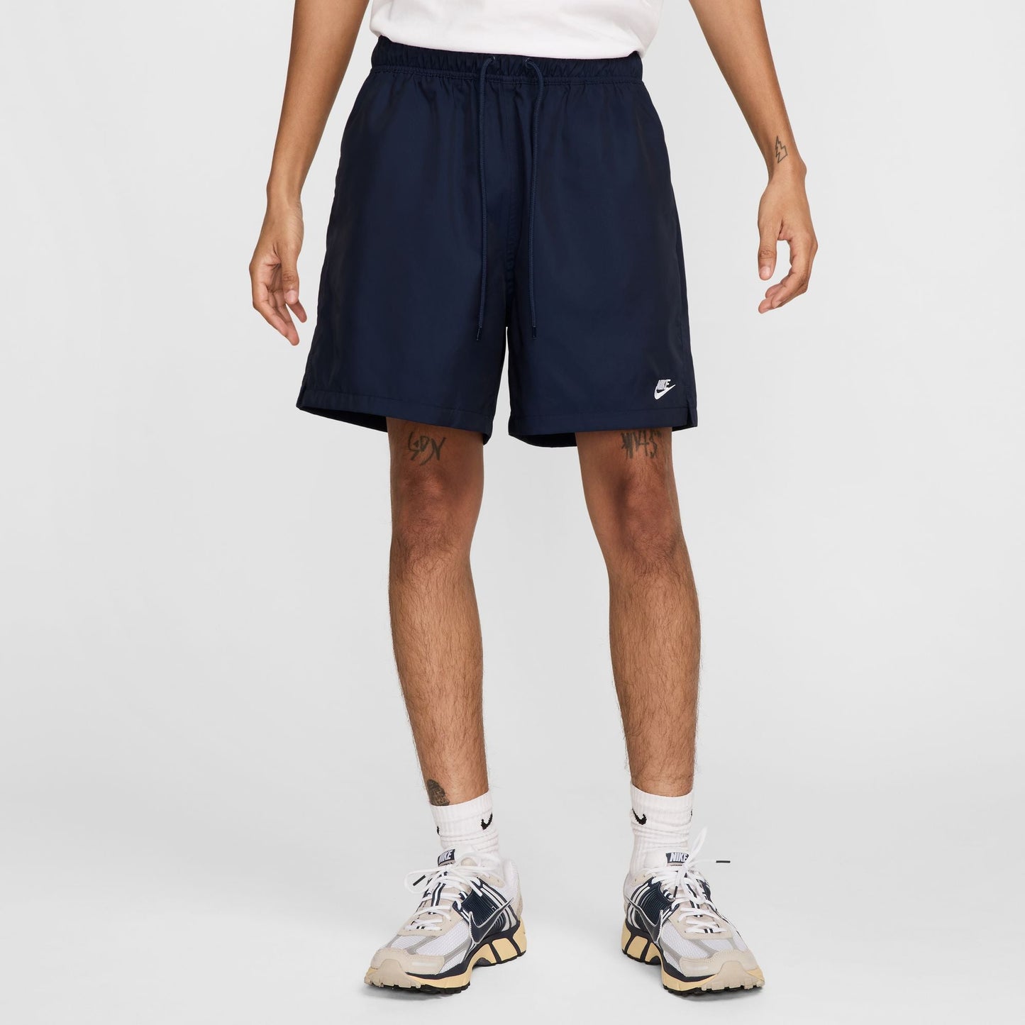 Mens Club Woven Shorts | Obsidian/White