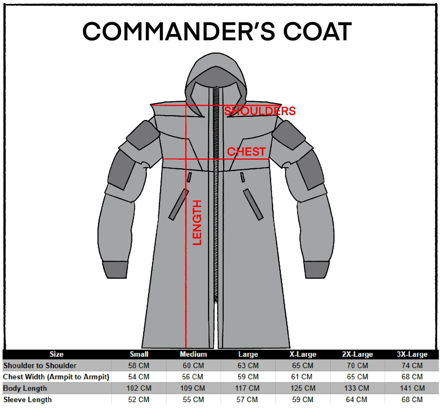 CC-020 White Commander's Coat