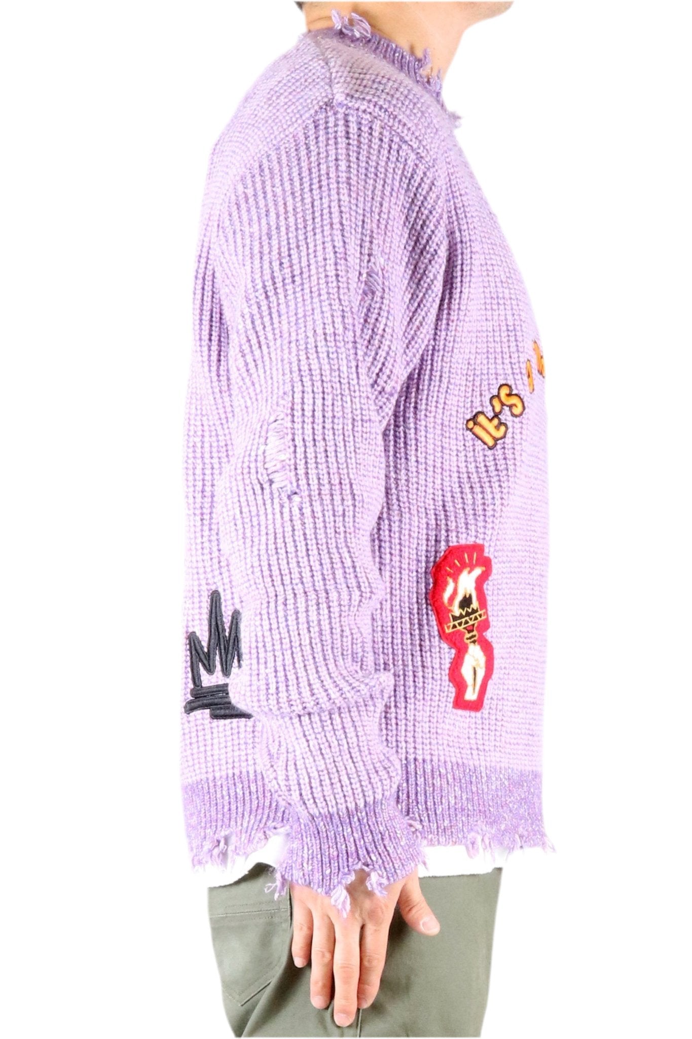 Rodri Heavy Gauge Ripped Knit Sweater