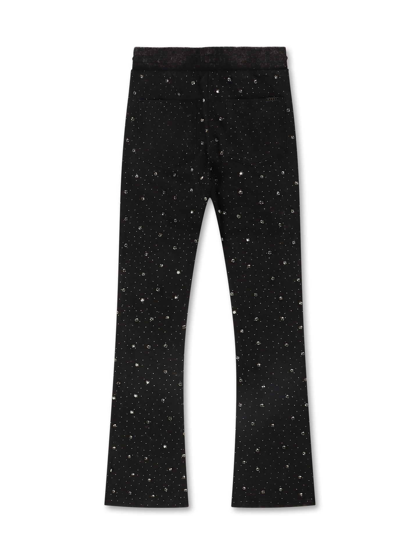Rebel Denim Diamond Stacked Sweatpants | Ash Black