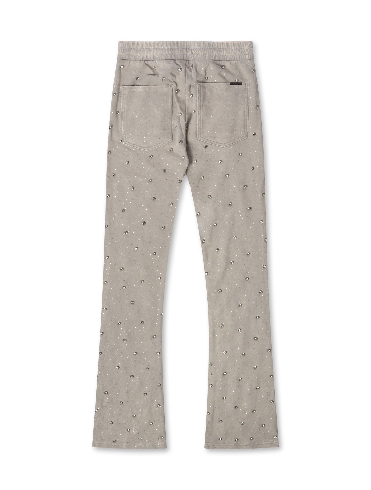 Rebel Denim Diamond Stacked Sweatpants | Grey