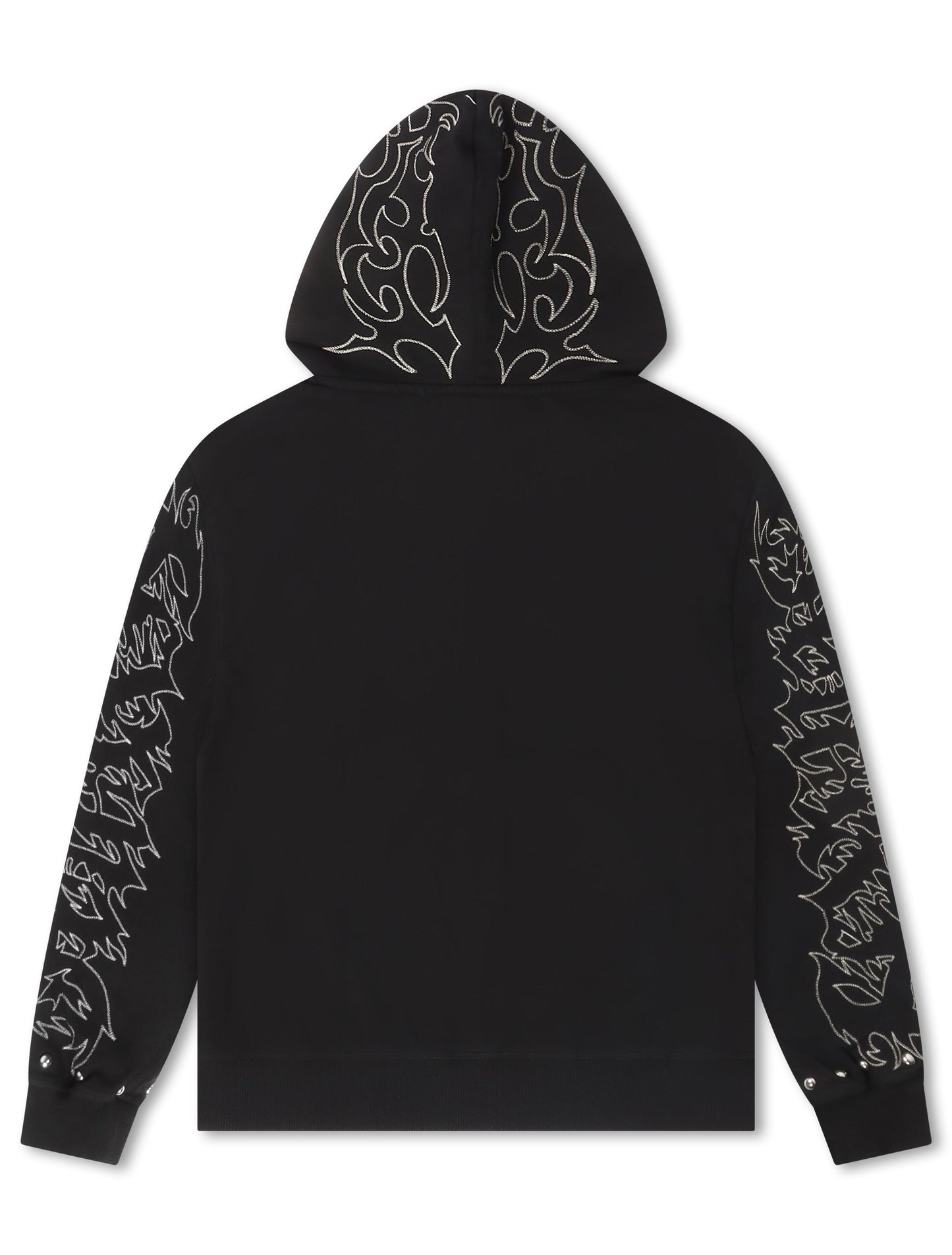 Skull Studded Zip-Up | Black/Silver