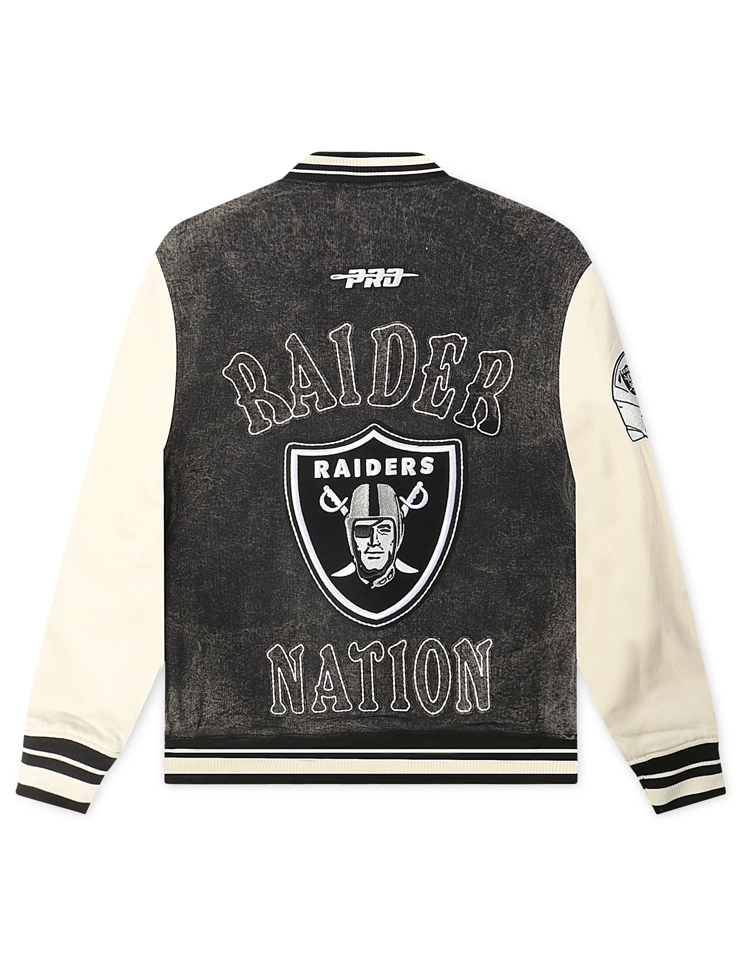 Raiders Rebel Athletics Jacket | Charcoal/Cream