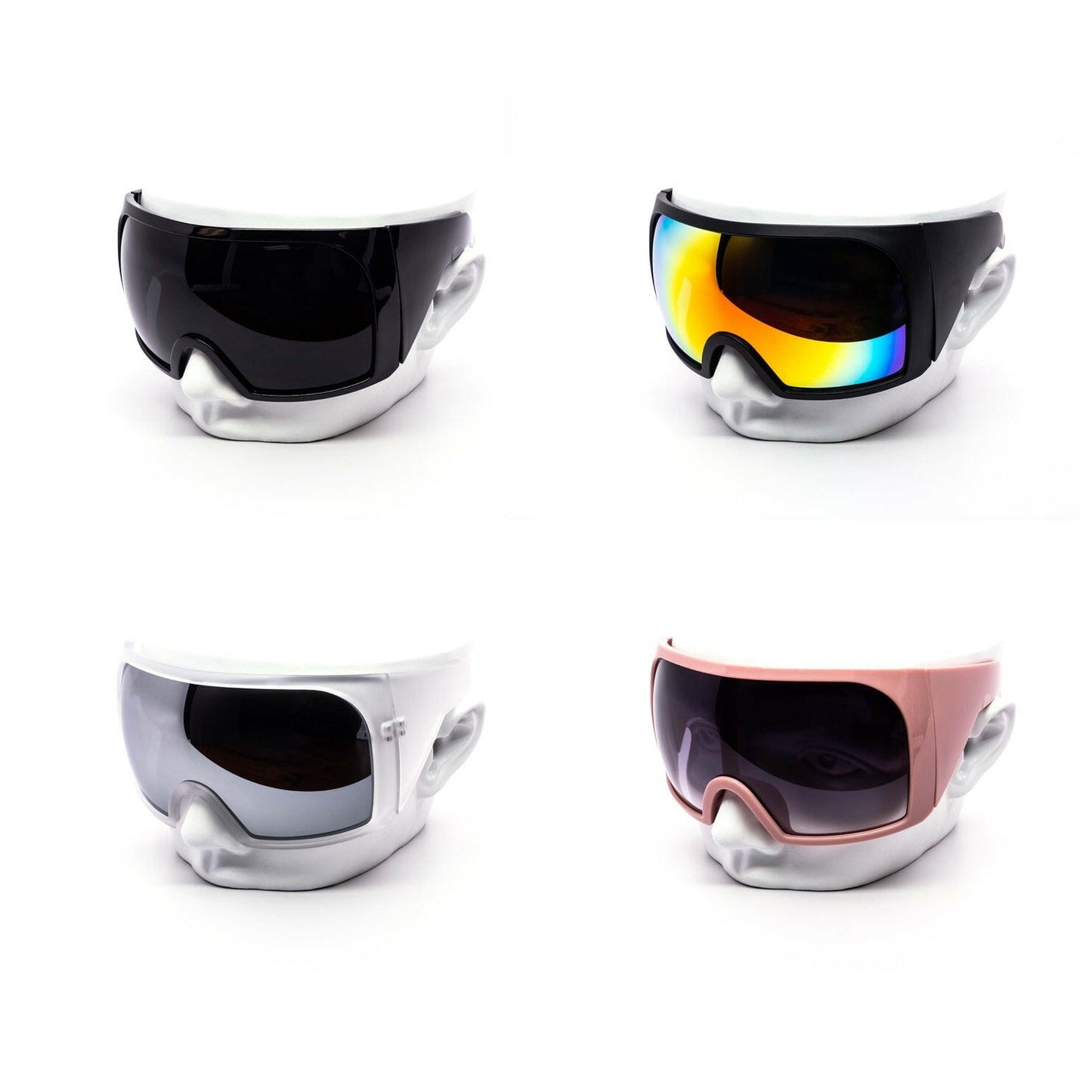 Oversized Shield Wrap-Around Sunglasses
