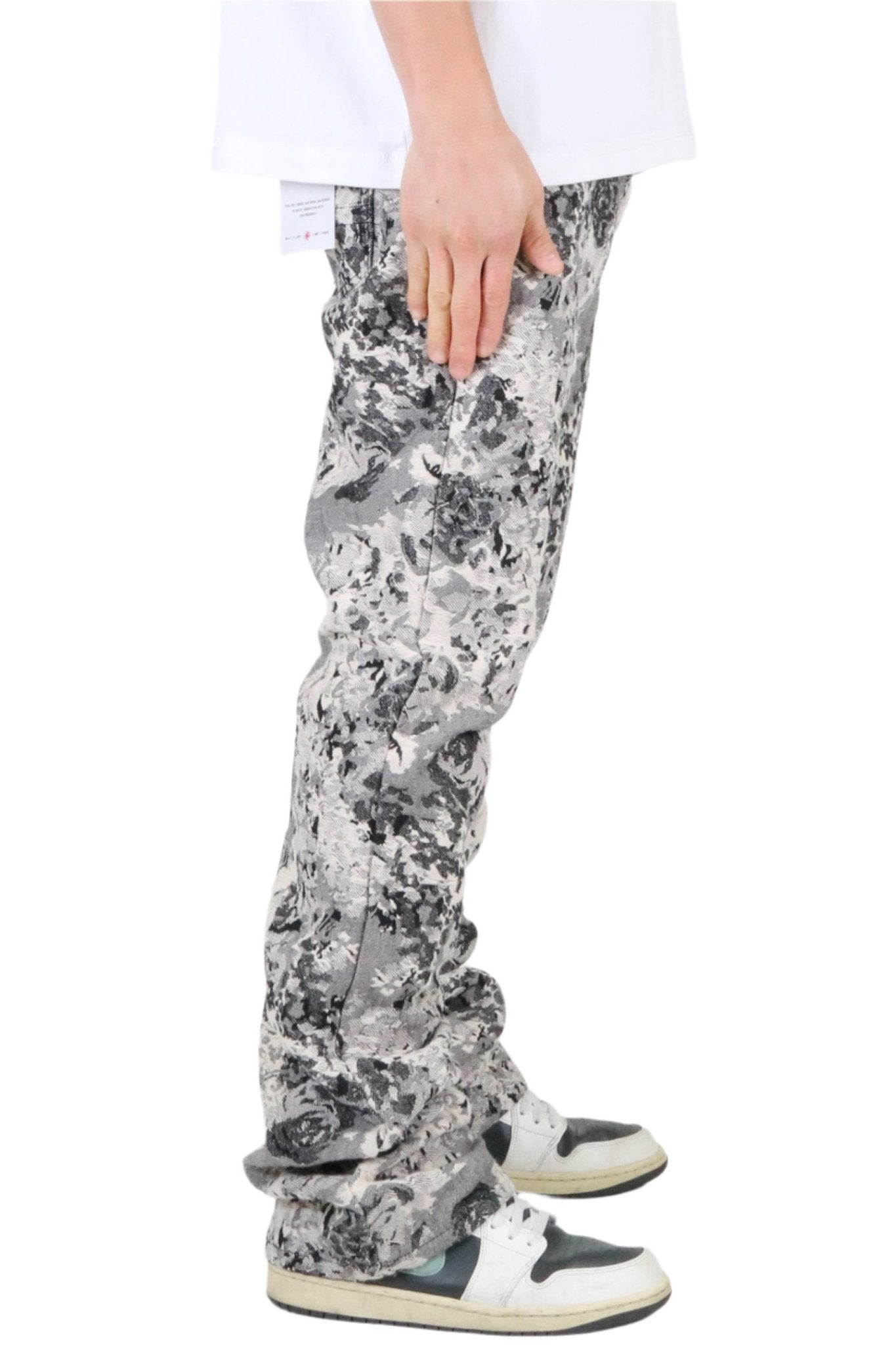 Vista Jacquard Flare Stacked Denim