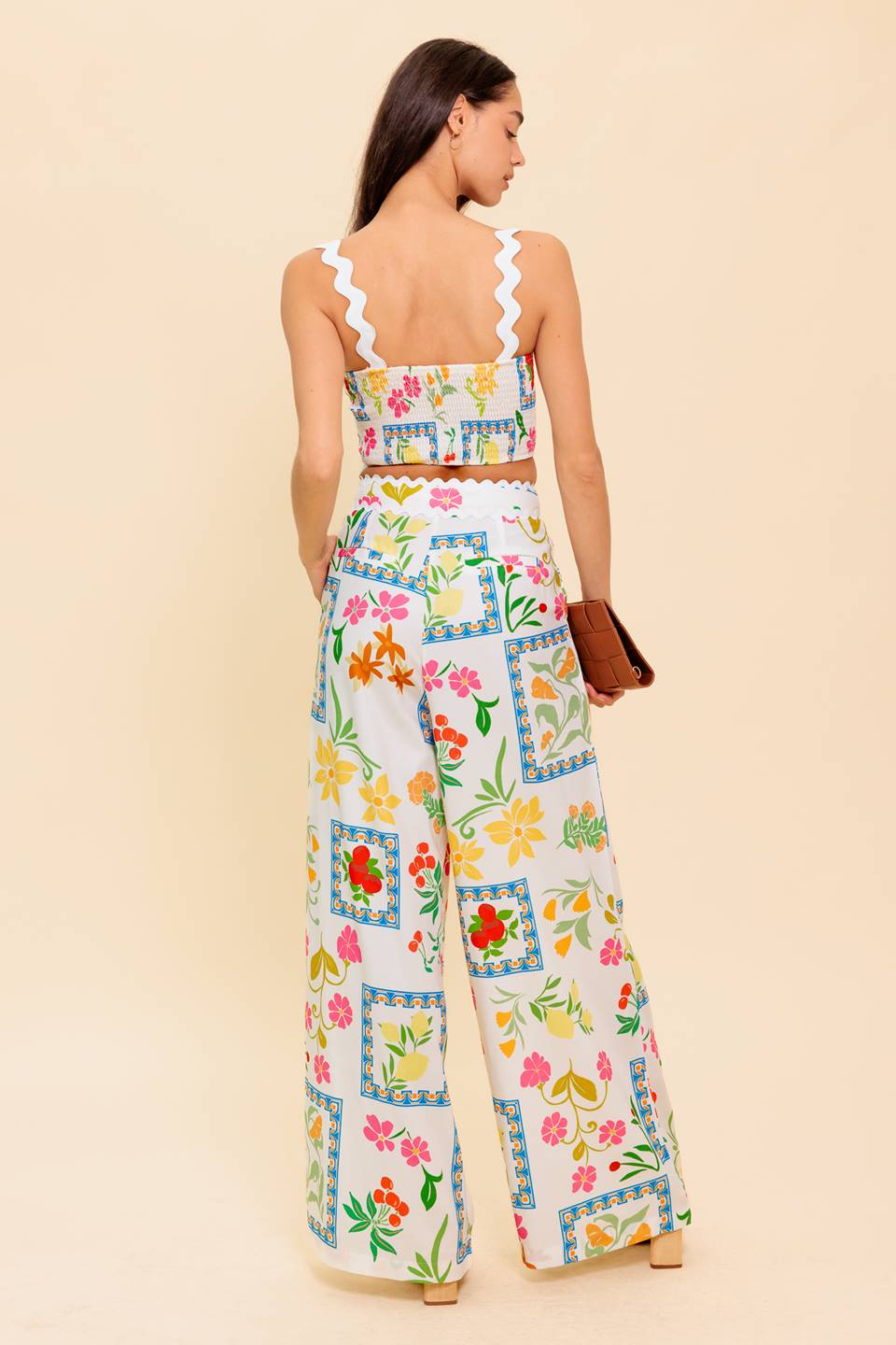 Marigold Ivory Woven Top & Pants Set