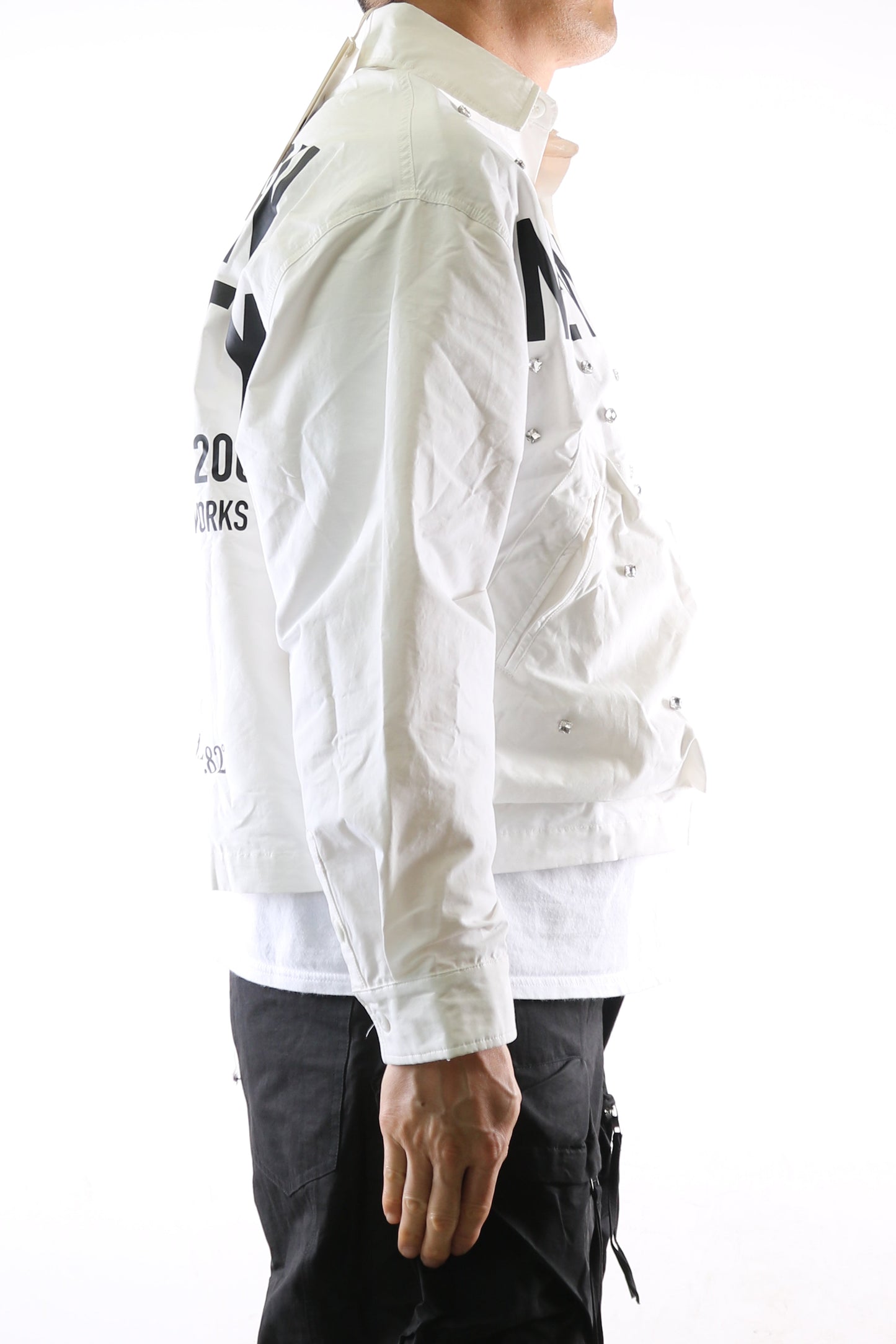 Twill Blended Nylon Crop Top Jacket