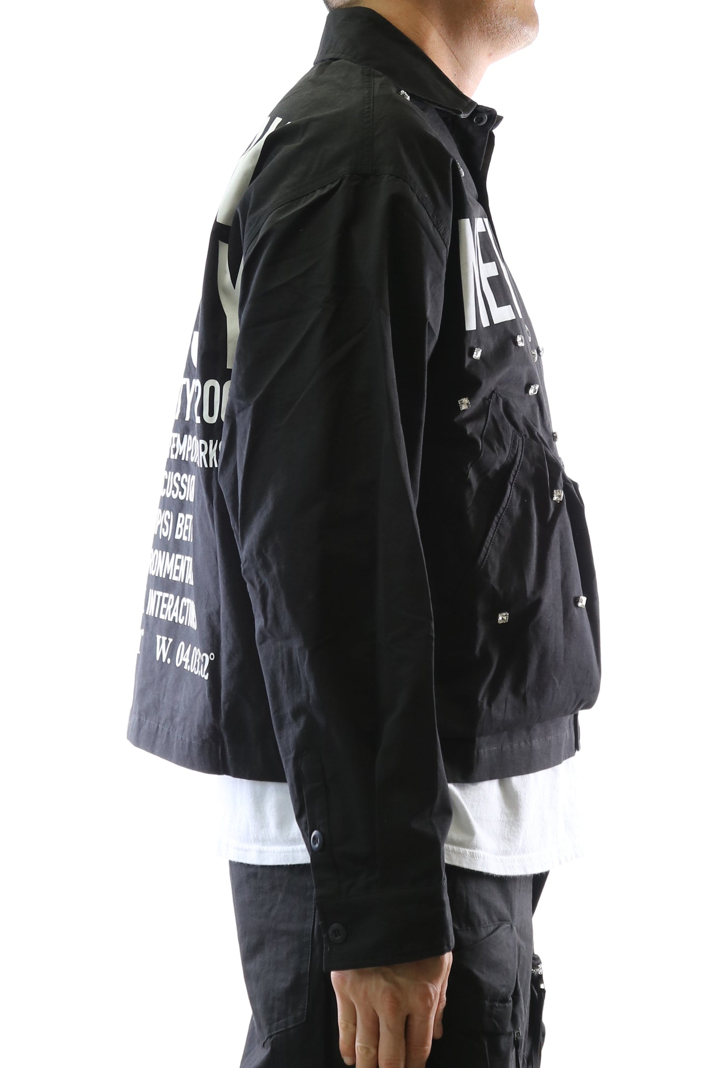 Twill Blended Nylon Crop Top Jacket