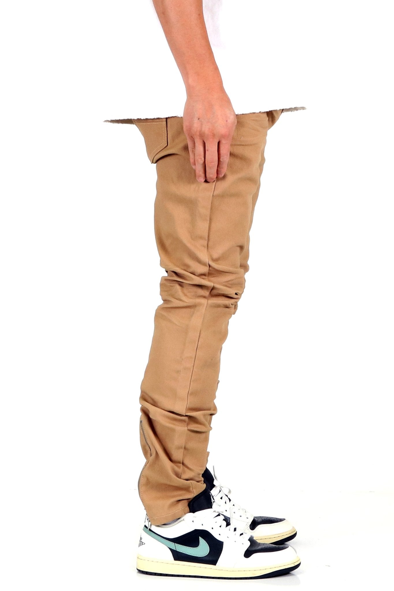 Premium Wax Coated Skinny Denim Pants