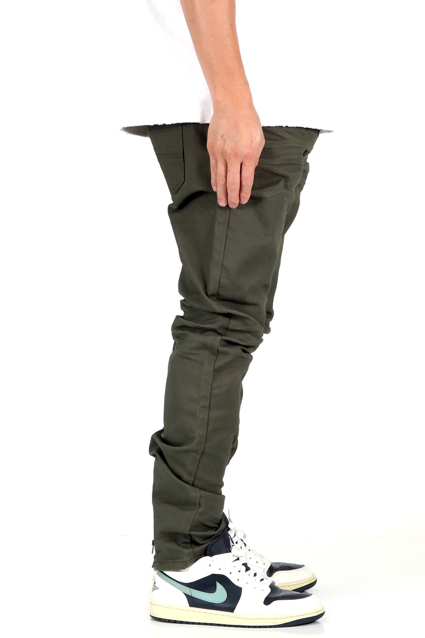 Premium Wax Coated Skinny Denim Pants