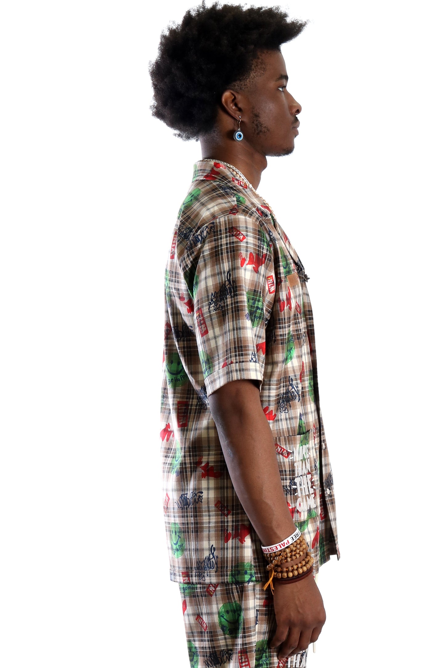 Monarch L.T.K. SS Plaid Button Down Pop Art