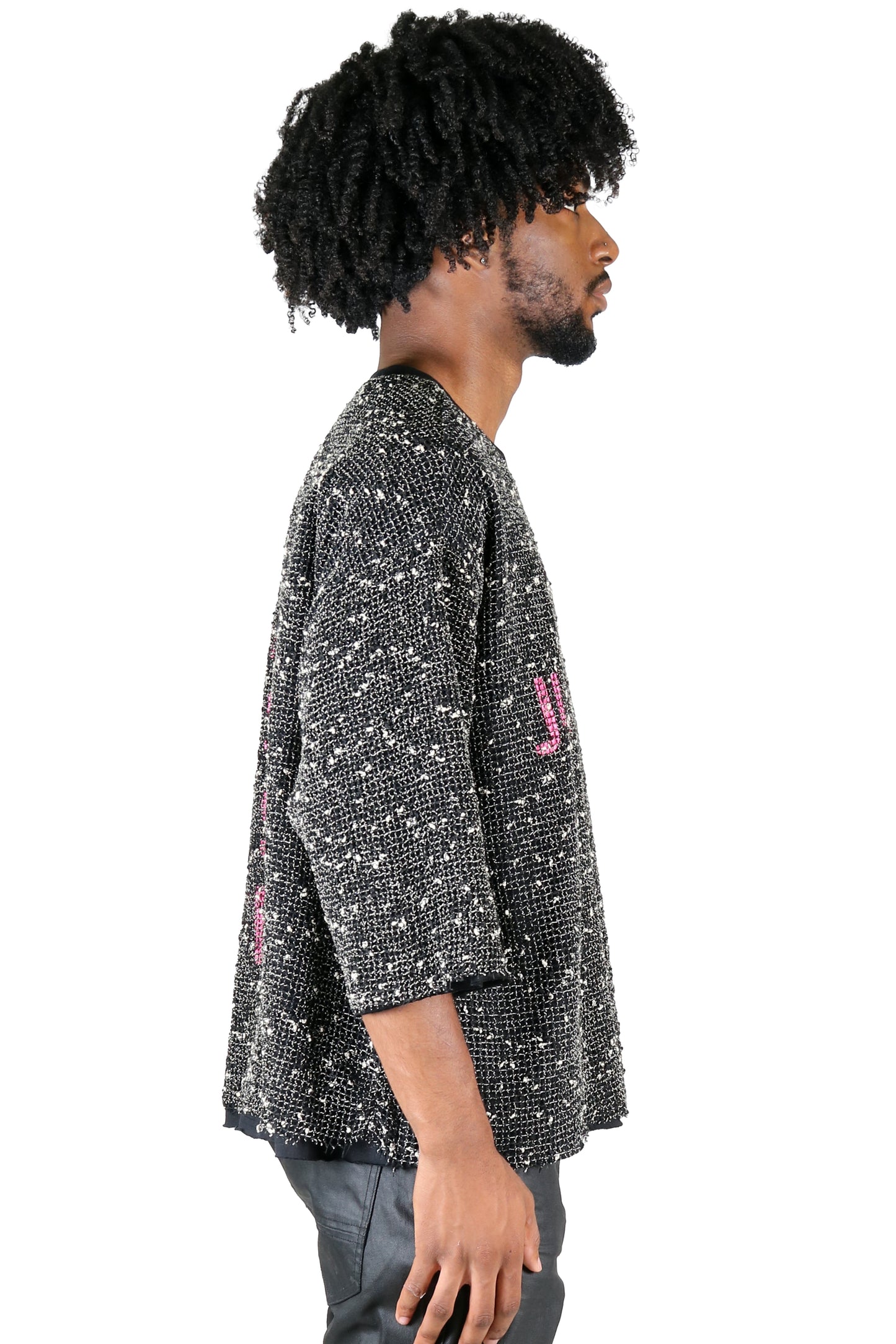 S/N Jersey 3/4 Sleeve Crop Top Tee