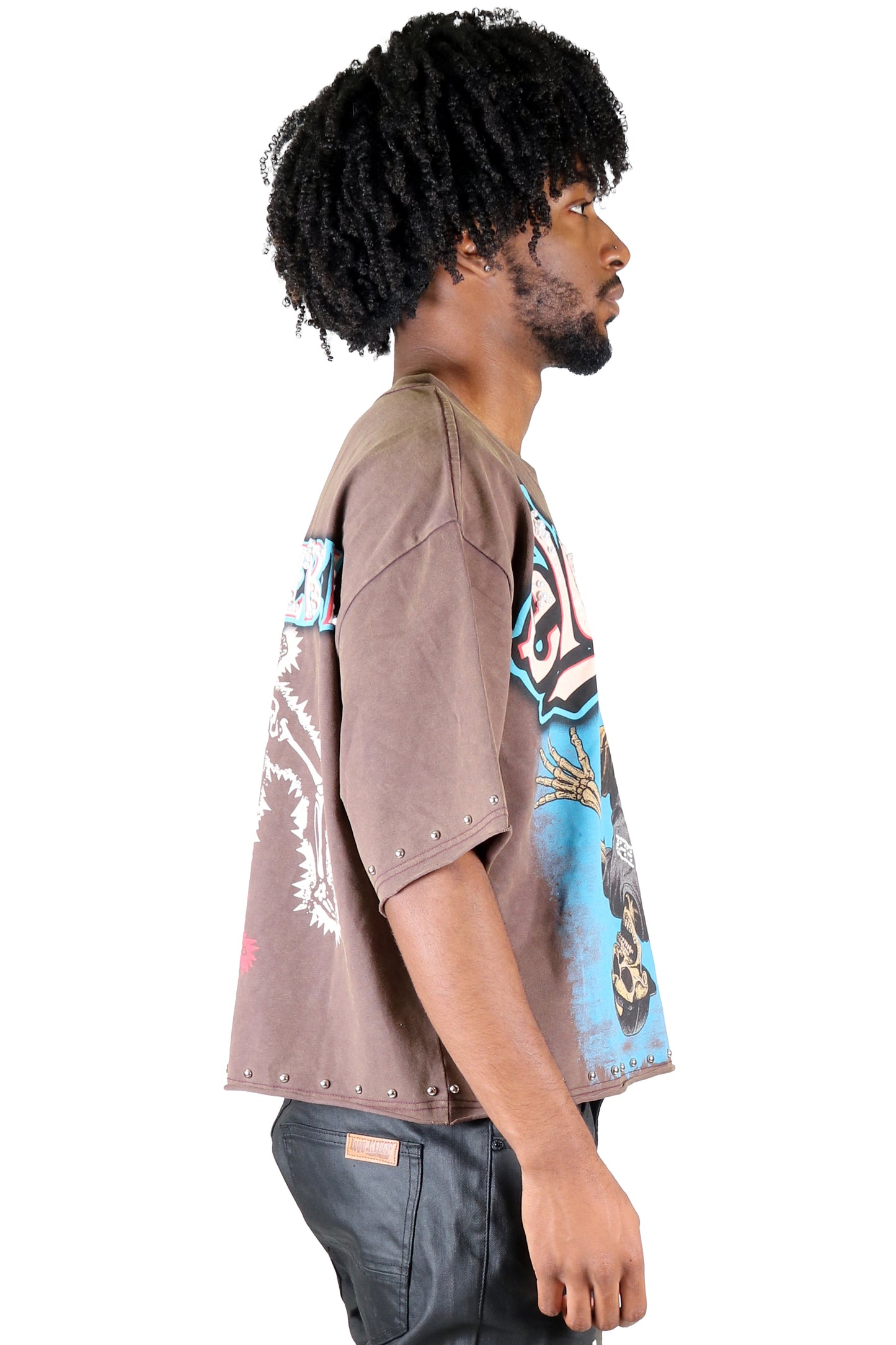 S/N Jersey 3/4 Sleeve Crop Top Tee