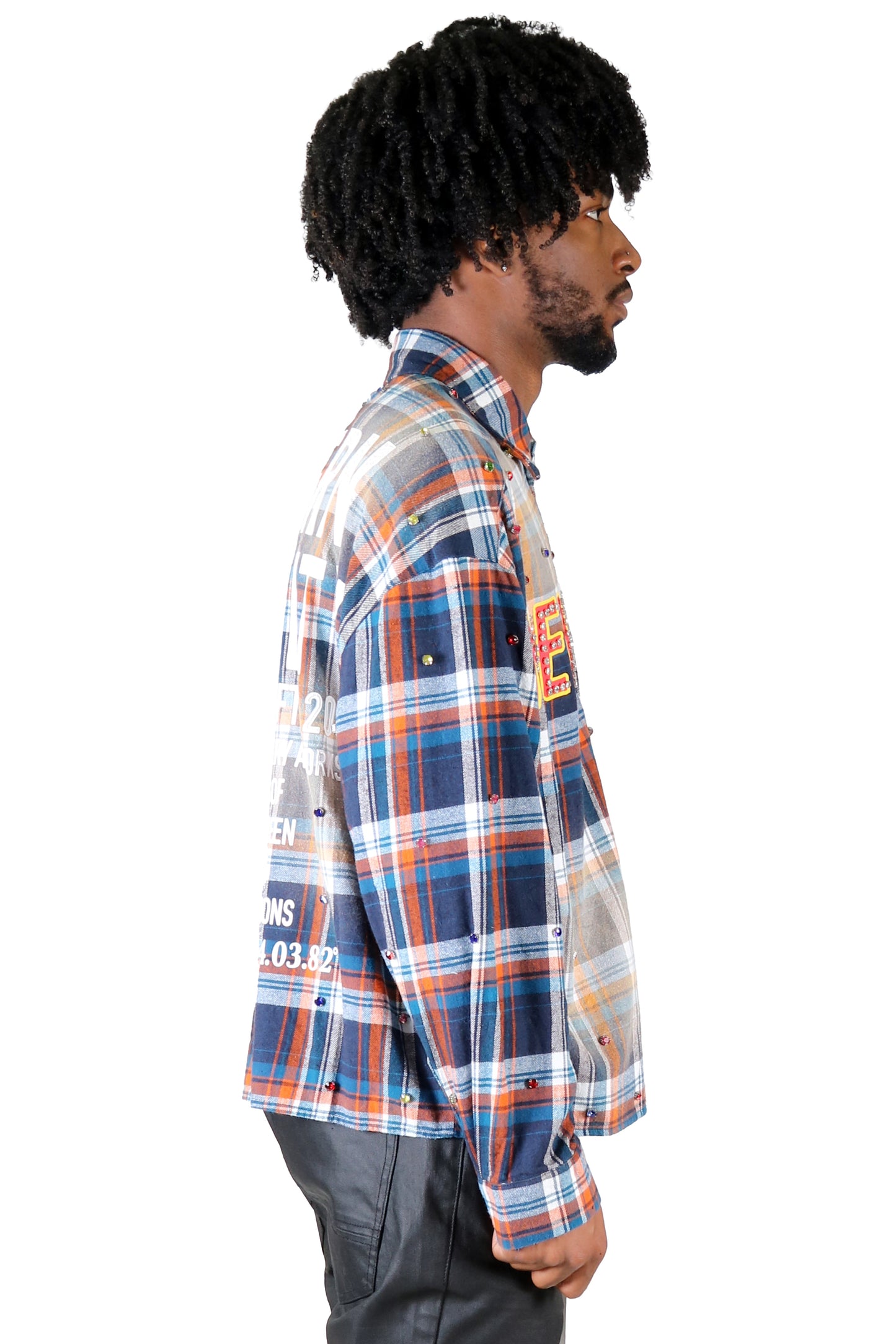 Long Sleeve Washed Flannel Crop Top Button Down Shirt