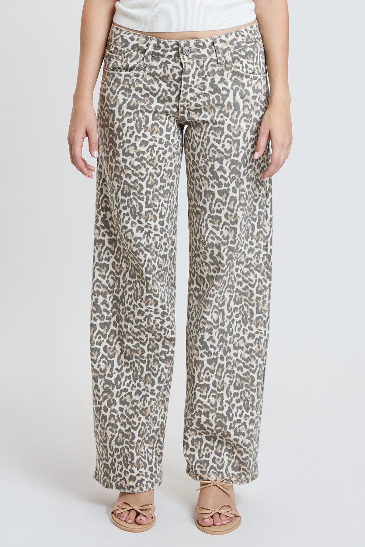 Britney Leopard Wide Leg Jeans