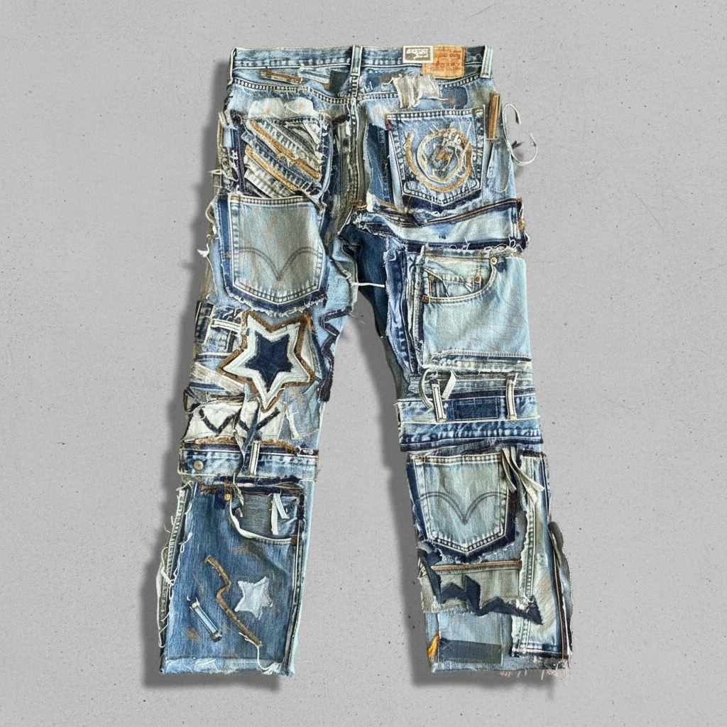 Patchwork Detail Denim / Random Selection