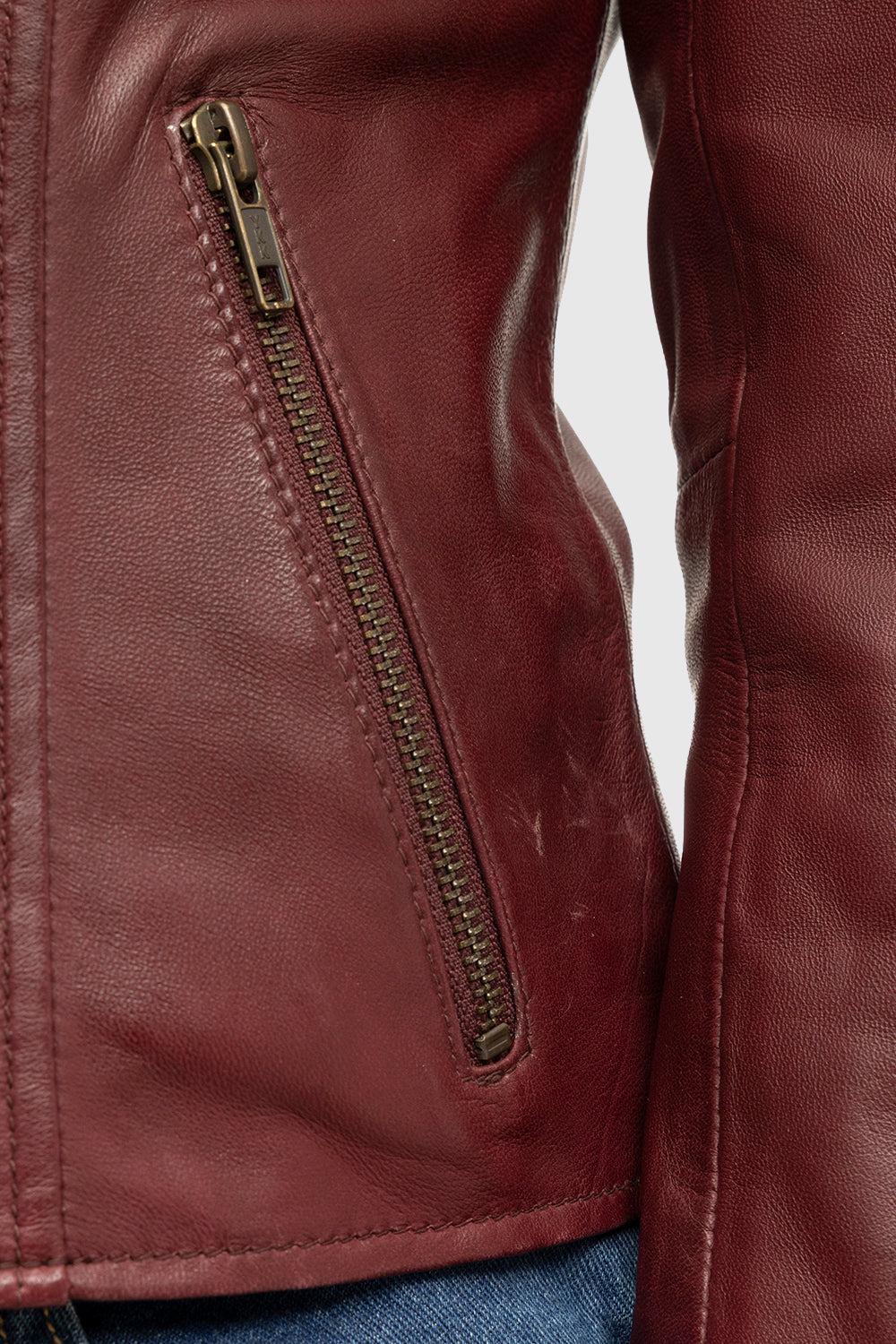 Harper Women's Lambskin Leather Moto Jacket