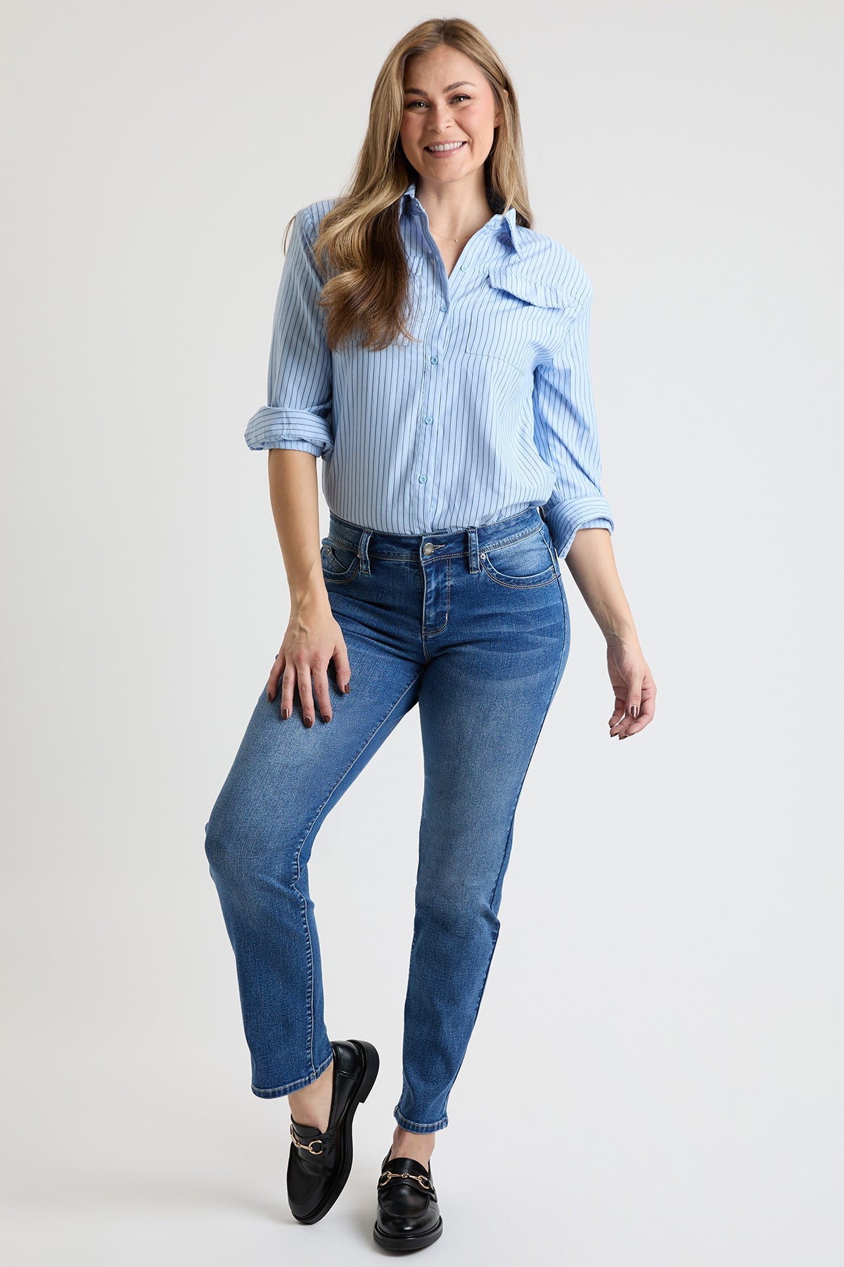 High Rise Curve Confidence WannaBettaButt Straight Jeans