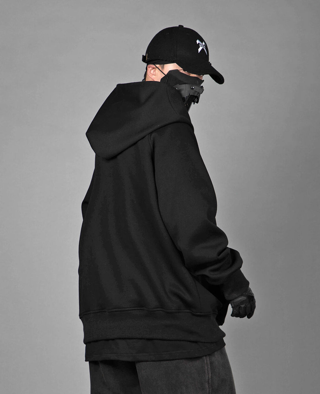 Layered Hoodie | Black