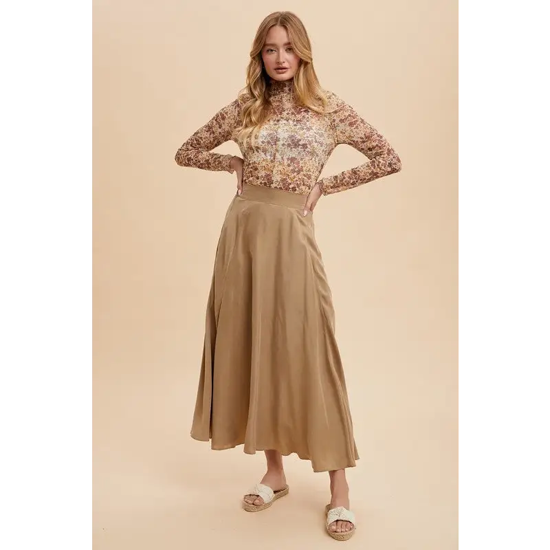 Floral Lettuce Hem Sheer Mesh Top.