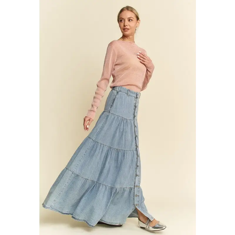 Glitter Mesh Lettuce Hem Long Sleeve Top.