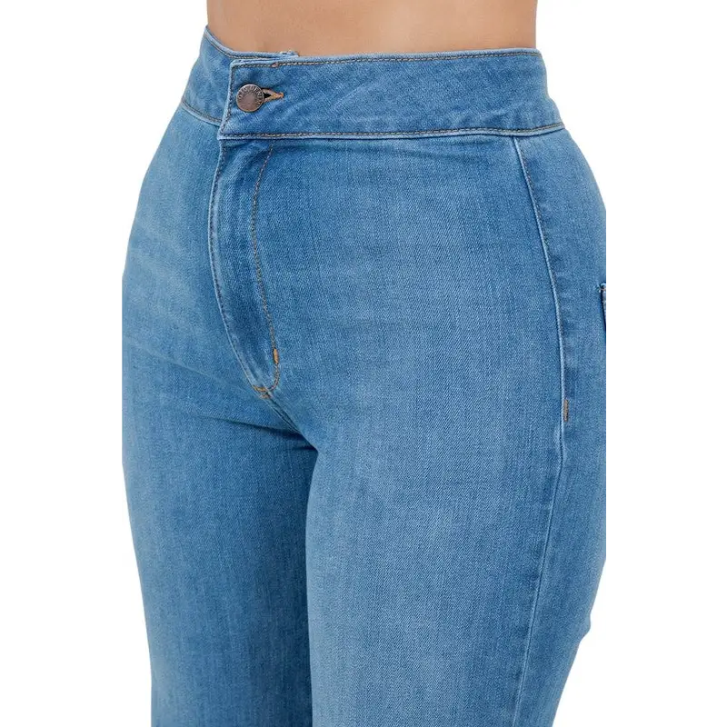 Harley Wide Leg Med Blue Denim.