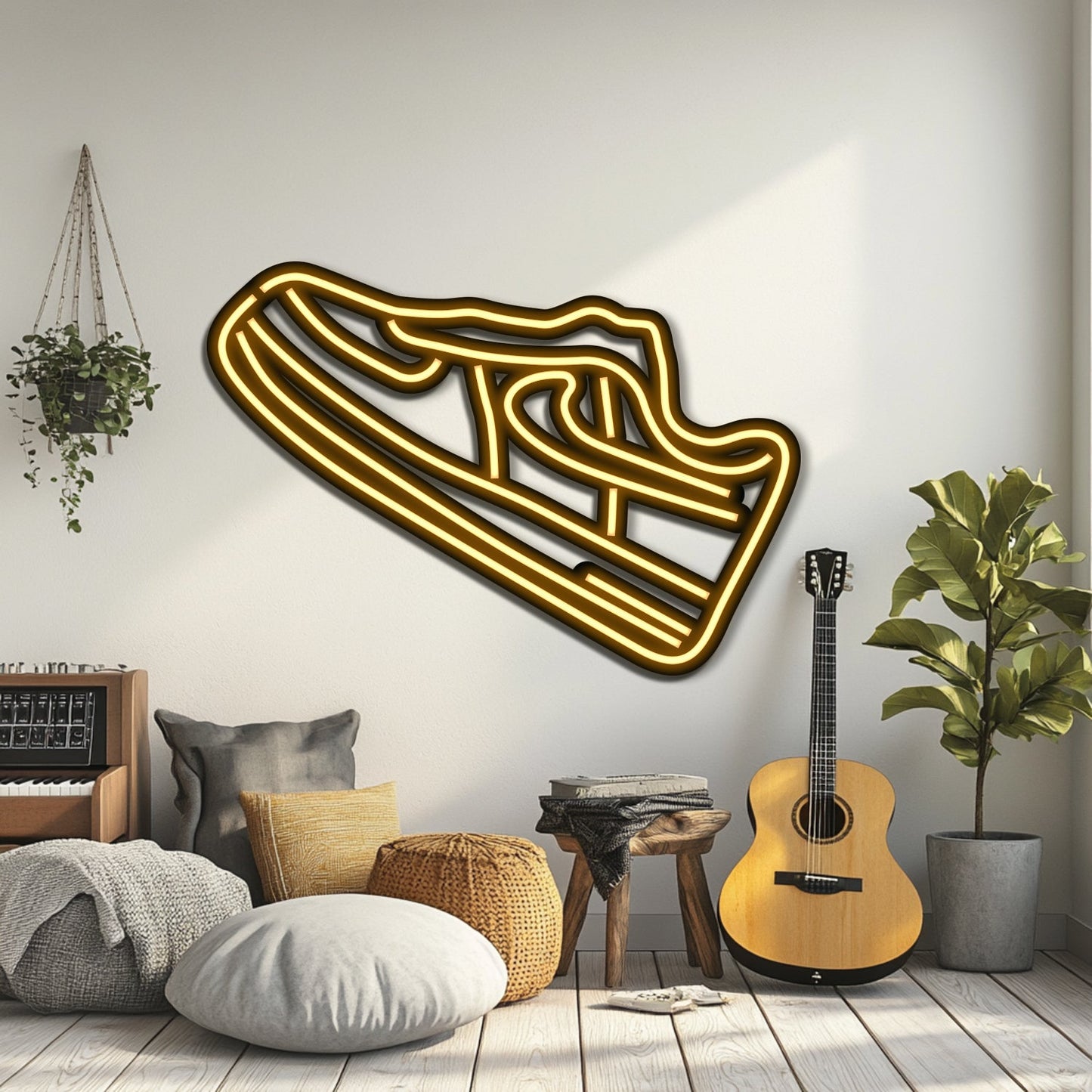 Sneaker Metal Neon Wall Art