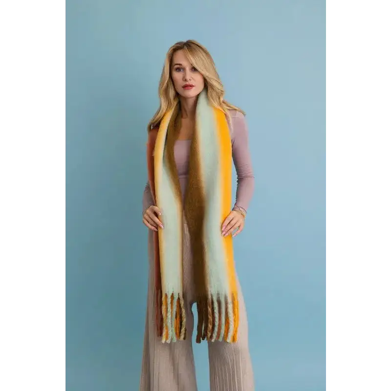 Ombre Dream Luxe Fringe Blanket Scarf.