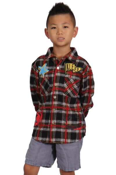 Premium Mid-weight Flannel Shirt With Heavy Embroidery Works, Patch Work & Print Effects