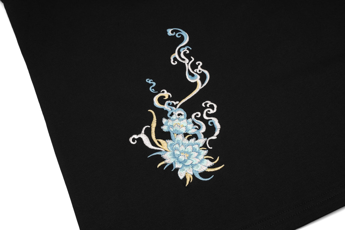 Blue Kirin Embroidered Tee