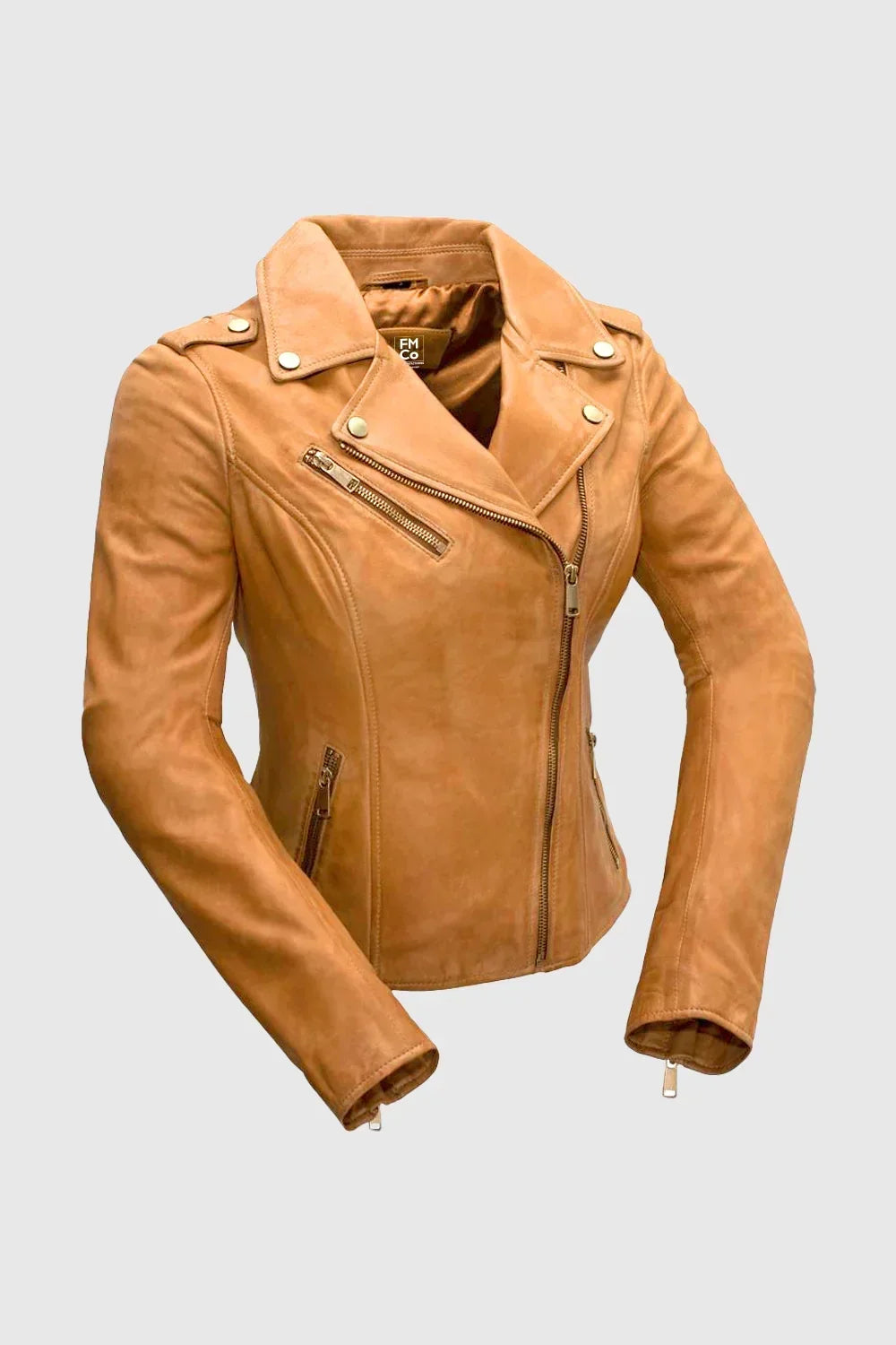 Harper Women's Lambskin Leather Moto Jacket