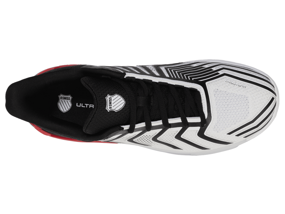 K-Swiss Men's Ultrashot 4 Court Shoes – White/Black/Mars Red