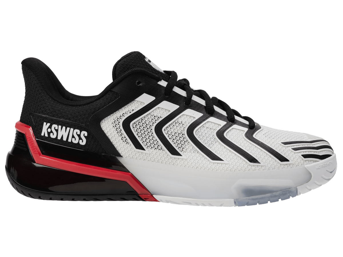 K-Swiss Men's Ultrashot 4 Court Shoes – White/Black/Mars Red