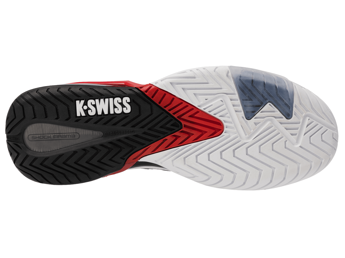 K-Swiss Men's Ultrashot 4 Court Shoes – White/Black/Mars Red
